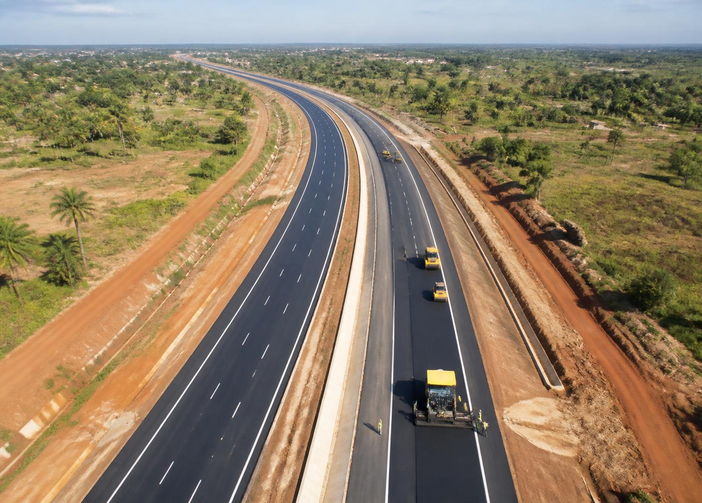 Road Construction works by Premier Terrace in Ghana